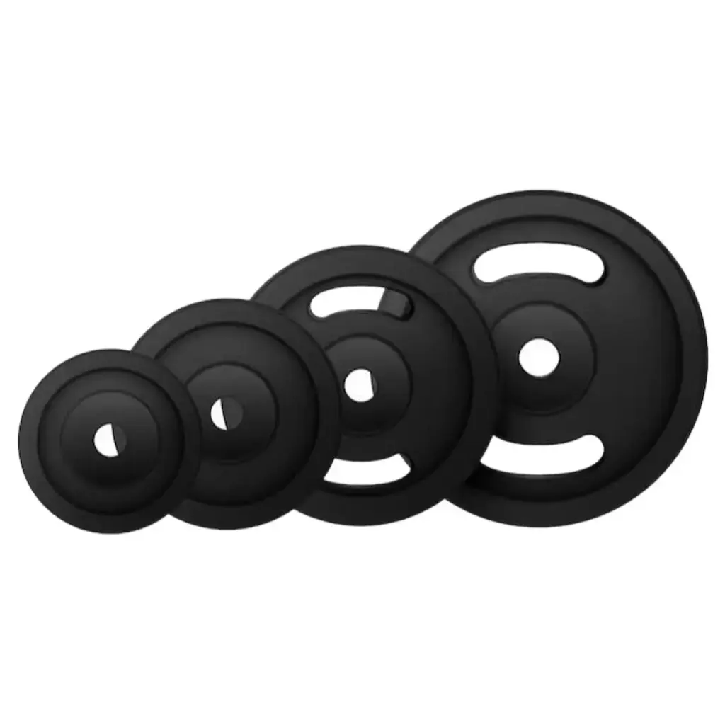 AT Sports 1 KG Standard Rubber Coated Plates 1inch hole Single Plate(Select Quantity 2 for Pair)