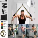 11(PCS) Power Exercise Resistance Band Set 5 in 1 Fitness Band Equipment for Men and Women