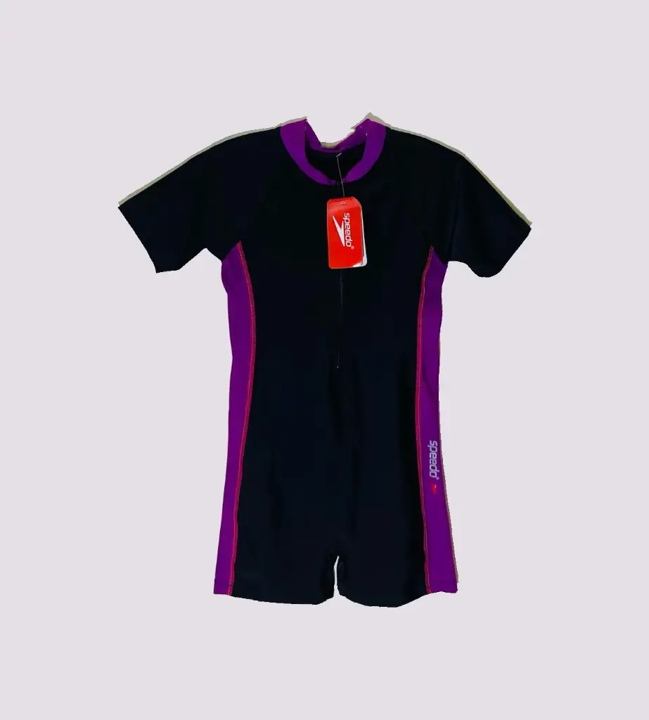 AT Sports Kids Swimsuit 1-Piece – Boys & Girls Swimming Costume Age 5-12 – Quick Dry & Full Coverage