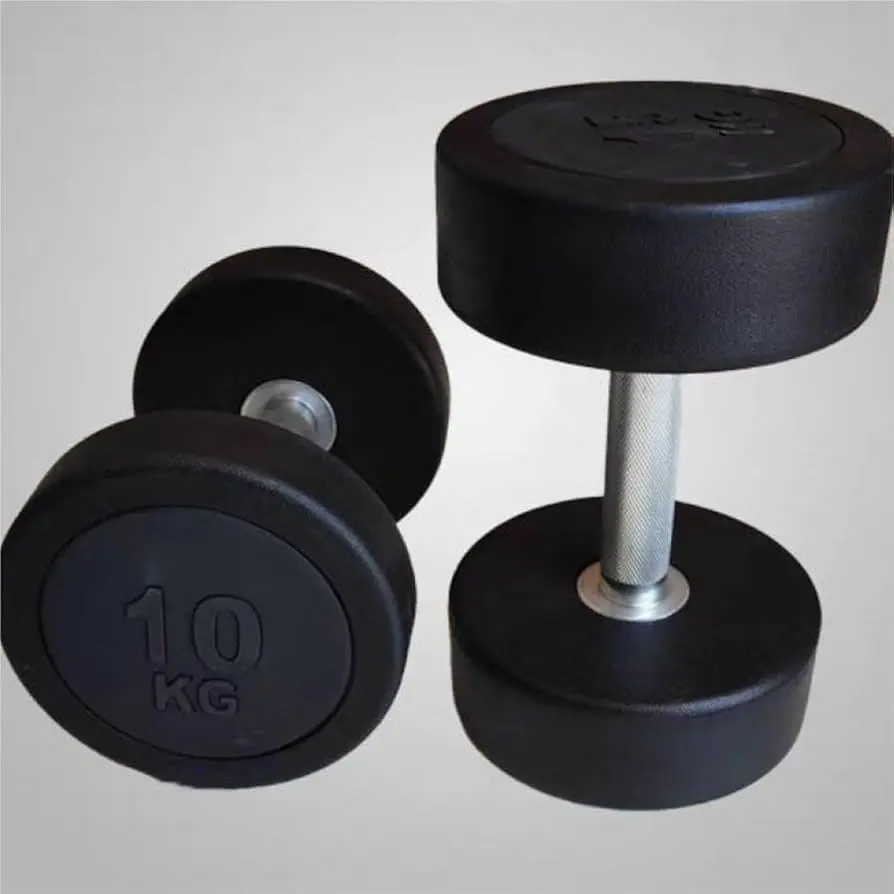 AT Sports Dumbbells 2kg with Anti-Slip Metal Handle, Home Gym Workout Equipment for Full Body Workout Fitness, Sold in 1 pieces 2kgRubber Dumbbells Home Gym Exercise Dumbell