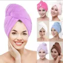 Women Microfiber Hair Dry Towel Super Absorbent Fast Drying Hair Turban Wrap Hair Towel