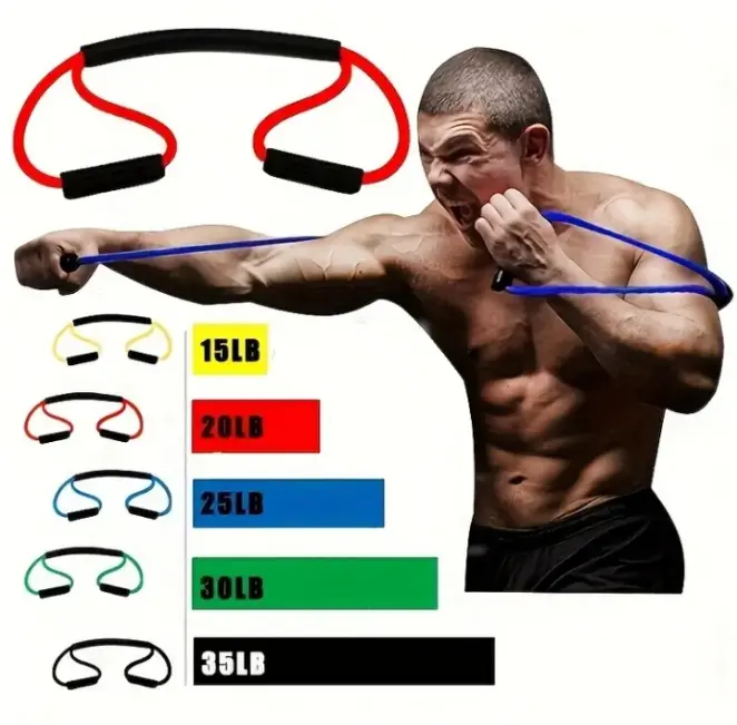 Versatile 8- shaped boxing resistance band , durable TPE, suitable for mens and womens for gym and outdoor training. MMa martial arts karate training