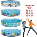 AT Sports Fill and fun intex swimming pool without air - Bestway Fill N Fun Swimming Pool Without Air -Kids Play Pool Tub for Summers, Water Games Outdoor & Indoor Pools, Quick Snap Set Water Tub, Summer Gift for Boys & Girls, Best Way PVC Vinyl Durable Swim Pool