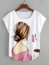 Fashion Garments House Beautiful Printed White Tshirts For Girls / T Shirts For Girls / T-Shirts For Girls / Tshirt For Girls / T Shirt For Girls / T-Shirt For Girls / Girls T Shirt / Tshirts For Women / Women Tshirts - Mar 2025
