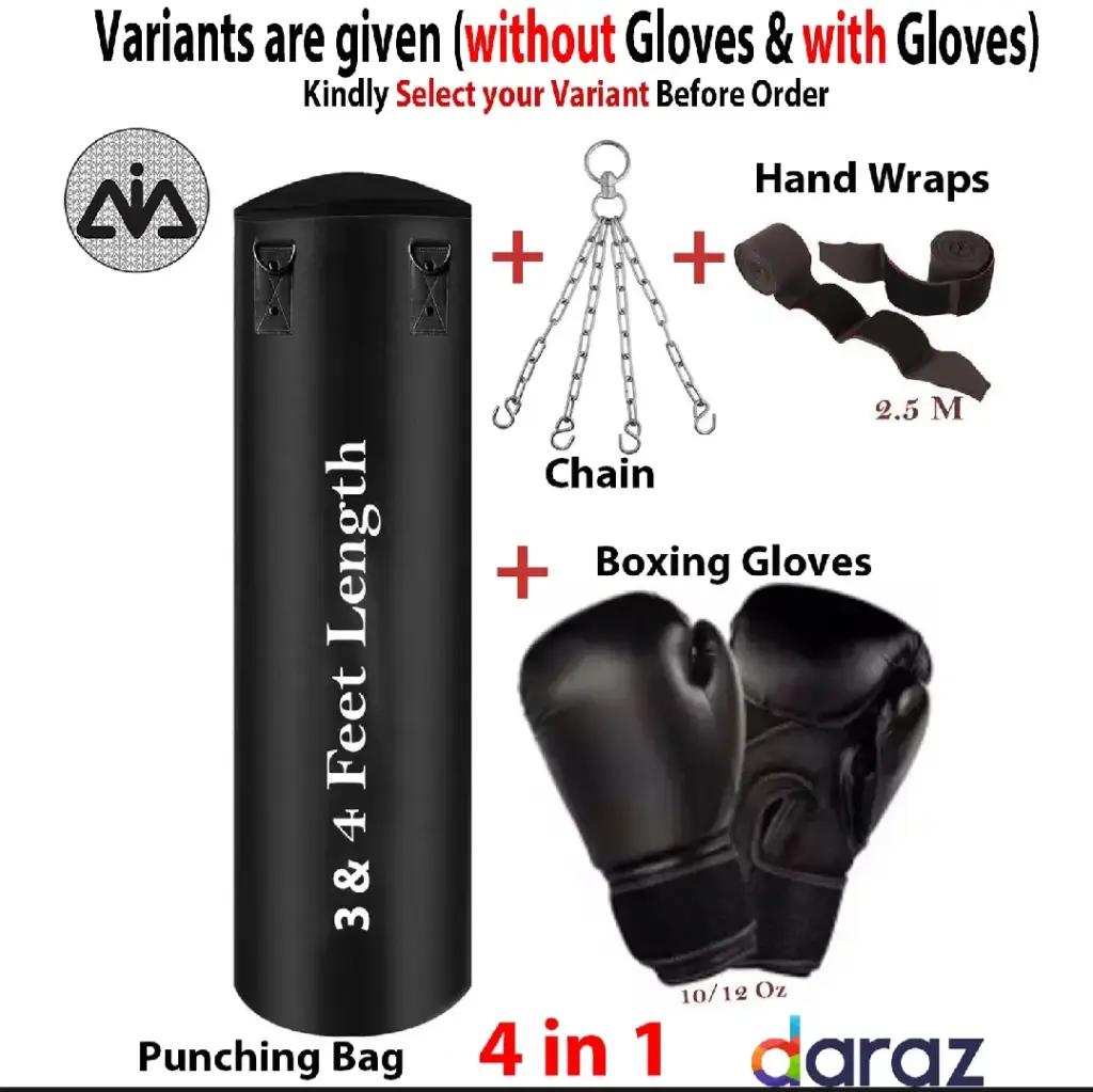 AT Sports Boxing kit deal punching bag with chain boxing gloves choose variation combo deals martial arts boxing