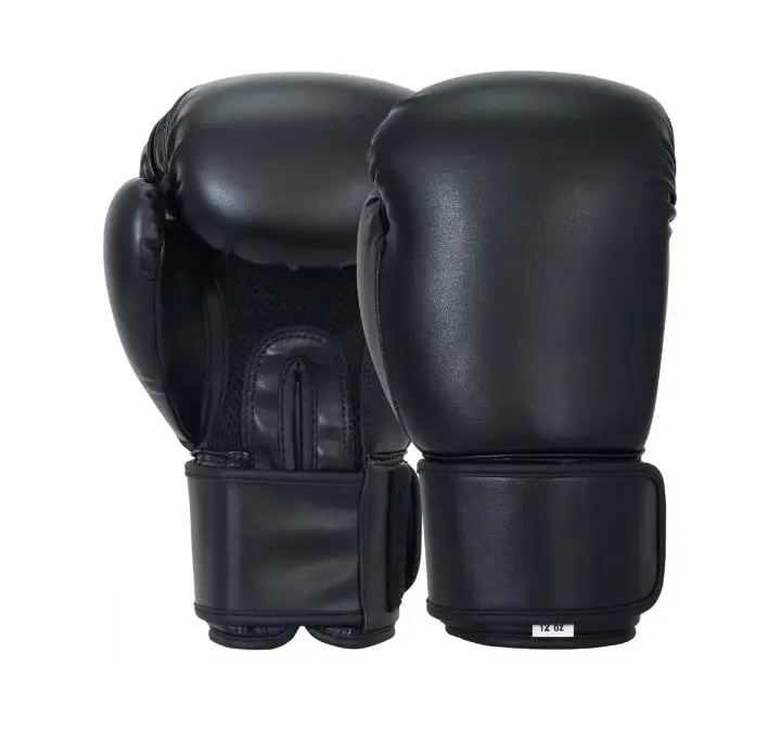 Boxing Gloves Black Protection w/Wrist Fit for Boxing MMA Muay Thai or Fighting Sports (Black)